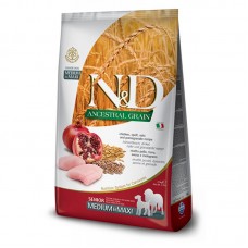 Farmina  (Фармина) N&D Ancestral Grai Senior Medium Chicken and Pomegranate-низкозерновой корм  с курицей и гранатом для пожилых собак всех пород 12кг