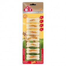 8in1 Delights Bones Strong XS 7см косточки особо прочные для чистки зубов у собак 7шт 