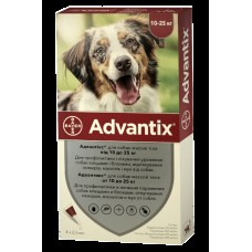Bayer Advantix для собак вес 10-25 кг 1пипетка 2,5мл