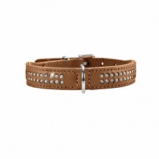 Ошейник для собак из лосиной кожи Hunter Diamond Petit коричневый