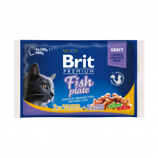 Влажный корм для кошек Вrit Рrеmium Саt Fish Рlаtе pоuchеs 400 г (ассорти из 2 вкусов «Рыбная тарелка»)