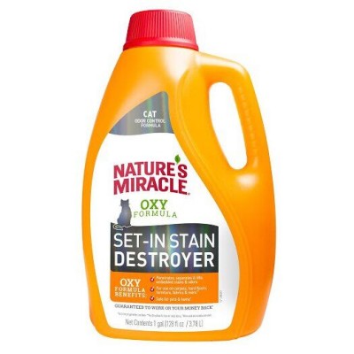 Спрей-устранитель Nature's Miracle «Set-In Stain Destroyer. Oxy Formula» для удаления пятен и запахов от кошек, с формулой а