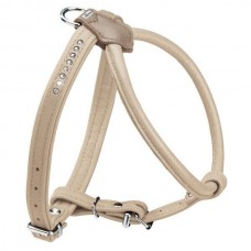 Шлея Hunter кожаная «Round & Soft Luxus Elk Petit» 33 см / 42-48 см / 6-14 мм (бежевая)