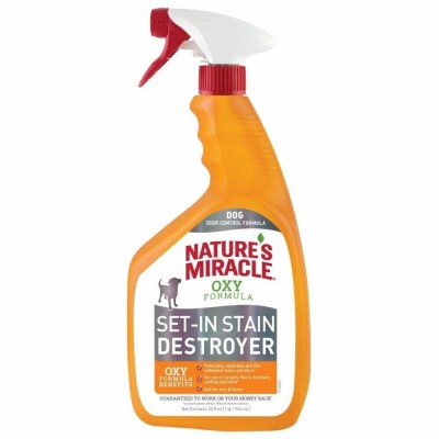 Спрей-устранитель Nature's Miracle «Set-In Stain Destroyer. Oxy Formula» для удаления пятен и запахов от собак, с формулой а
