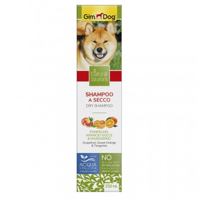 Сухой шампунь для собак GimDog Natural Solution «Grapefruit, Sweet Orange & Tangerine» (грейпфрут, апельсин и мандарин) 250 мл