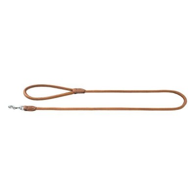 Поводок Hunter кожаный круглый «Round & Soft Elk Petit» 1,10 м / 6 мм (коричневый)