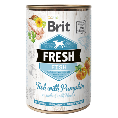 Влажный корм для собак Brit Fresh Fish with Pumpkin 400 г (рыба)